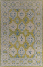 Load image into Gallery viewer, Handmade Green Oushak Vegetable Dye Area Rug 10x14 One of a Kind
