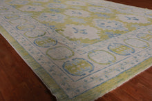 Load image into Gallery viewer, Handmade Green Oushak Vegetable Dye Area Rug 10x14 One of a Kind
