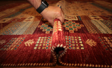 Load image into Gallery viewer, Hand Knotted Gabbeh Kashkoli Wool Area Rug 5x7 One of a Kind
