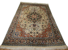 Load image into Gallery viewer, Vegetable Dye Farahan Persian Area Rug 8x10 One of a Kind
