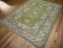 Load image into Gallery viewer, Vegetable Dye Oushak Turkish Area Rug 6x9 One of a Kind
