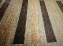 Load image into Gallery viewer, Striped Brown Gabbeh Oriental Area Rug 9x12 One of a Kind

