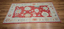 Load image into Gallery viewer, Vegetable Dye Oushak Turkish Area Rug 5x7 One of a Kind
