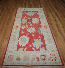 Load image into Gallery viewer, Vegetable Dye Oushak Turkish Area Rug 5x7 One of a Kind
