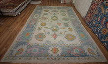 Load image into Gallery viewer, Vegetable Dye Wool Oushak Turkish Area Rug 9x12 One of a Kind
