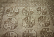 Load image into Gallery viewer, Vintage Geometric Turkoman Persian Area Rug 8x10 One of a Kind
