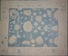 Load image into Gallery viewer, Vegetable Dye Blue Oushak Turkish Area Rug 8x10 One of a Kind
