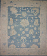 Load image into Gallery viewer, Vegetable Dye Blue Oushak Turkish Area Rug 8x10 One of a Kind
