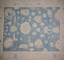 Load image into Gallery viewer, Vegetable Dye Blue Oushak Turkish Area Rug 8x10 One of a Kind
