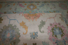 Load image into Gallery viewer, Handmade Floral Oushak Vegetable Dye Large Rug 10x14 One of a Kind
