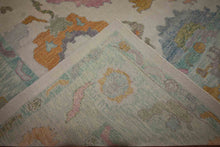Load image into Gallery viewer, Handmade Floral Oushak Vegetable Dye Large Rug 10x14 One of a Kind

