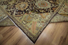 Load image into Gallery viewer, Brown Floral Oushak Indian Area Rug 9x12 One of a Kind
