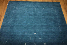 Load image into Gallery viewer, Handmade Blue Gabbeh Oriental Area Rug 6x9 One of a Kind
