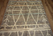 Load image into Gallery viewer, Tribal Geometric Moroccan Wool Rug 5x7 One of a Kind
