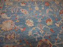 Load image into Gallery viewer, Light Blue Handmade Oushak Area Rug 8x10 One of a Kind
