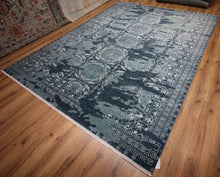 Load image into Gallery viewer, Vegetable Dye Contemporary Oriental Area Rug 9x12 One of a Kind
