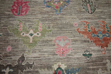 Load image into Gallery viewer, Vegetable Dye Floral Wool Oushak Turkish Area Rug 9x12 One of a Kind
