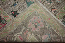 Load image into Gallery viewer, Vegetable Dye Floral Wool Oushak Turkish Area Rug 9x12 One of a Kind
