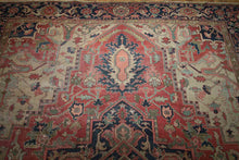 Load image into Gallery viewer, Pre-1900 Vegetable Dye Heriz Serapi Persian Area Rug 9x12 One of a Kind
