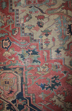 Load image into Gallery viewer, Pre-1900 Vegetable Dye Heriz Serapi Persian Area Rug 9x12 One of a Kind
