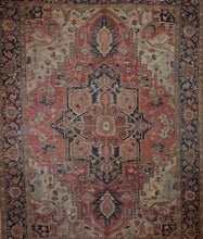 Load image into Gallery viewer, Pre-1900 Vegetable Dye Heriz Serapi Persian Area Rug 9x12 One of a Kind
