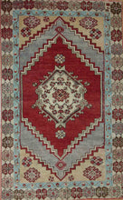 Load image into Gallery viewer, Geometric Red Anatolian Turkish Area Rug 3x5

