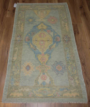 Load image into Gallery viewer, Vegetable Dye Oushak Turkish Area Rug 3x5 One of a Kind
