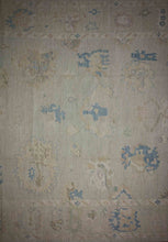 Load image into Gallery viewer, Charming Large Oushak Area Rug 10x14 with Soft Variegated Floral Details One of a Kind
