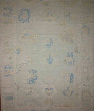 Load image into Gallery viewer, Charming Large Oushak Area Rug 10x14 with Soft Variegated Floral Details One of a Kind
