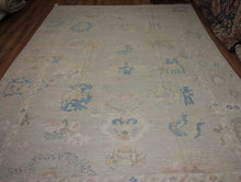 Load image into Gallery viewer, Charming Large Oushak Area Rug 10x14 with Soft Variegated Floral Details One of a Kind
