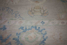 Load image into Gallery viewer, Charming Large Oushak Area Rug 10x14 with Soft Variegated Floral Details One of a Kind
