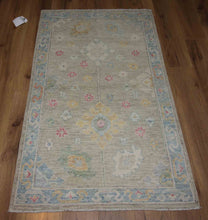 Load image into Gallery viewer, Vegetable Dye Oushak Turkish Accent Rug 3x5 One of a Kind
