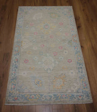 Load image into Gallery viewer, Vegetable Dye Oushak Turkish Accent Rug 3x5 One of a Kind
