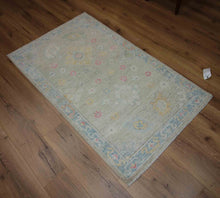 Load image into Gallery viewer, Vegetable Dye Oushak Turkish Accent Rug 3x5 One of a Kind
