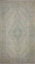 Load image into Gallery viewer, Vegetable Dye Oushak Turkish Foyer Rug 3x5 One of a Kind
