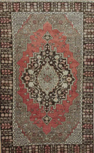 Load image into Gallery viewer, Anatolian Turkish Rug 4x6 Red Centerpiece and Unique Borders One of a Kind
