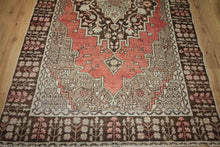 Load image into Gallery viewer, Anatolian Turkish Rug 4x6 Red Centerpiece and Unique Borders One of a Kind

