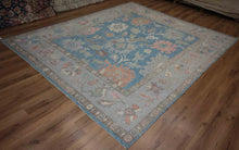Load image into Gallery viewer, All-Over Blue Floral Oushak Turkish Area Rug 8x10 One of a Kind
