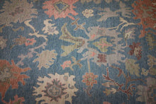 Load image into Gallery viewer, All-Over Blue Floral Oushak Turkish Area Rug 8x10 One of a Kind
