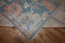 Load image into Gallery viewer, All-Over Blue Floral Oushak Turkish Area Rug 8x10 One of a Kind
