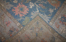 Load image into Gallery viewer, All-Over Blue Floral Oushak Turkish Area Rug 8x10 One of a Kind

