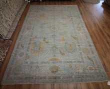 Load image into Gallery viewer, Vegetable Dye Wool Oushak Turkish Area Rug 9x12 One of a Kind
