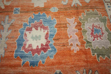 Load image into Gallery viewer, Vegetable Dye Orange Oushak Oriental Area Rug 9x12 One of a Kind
