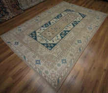 Load image into Gallery viewer, Wool Geometric Anatolian Turkish Area Rug 6x9 One of a Kind

