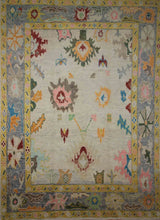 Load image into Gallery viewer, Floral Vegetable Dye Oushak Oriental Area Rug 8x10 One of a Kind
