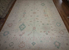 Load image into Gallery viewer, Handmade Floral Oushak Vegetable Dye Large Rug 10x14
