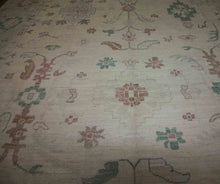 Load image into Gallery viewer, Handmade Floral Oushak Vegetable Dye Large Rug 10x14
