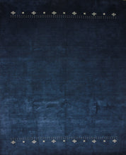 Load image into Gallery viewer, Deep Navy Blue Handmade Wool Gabbeh Oriental Area Rug 8x10
