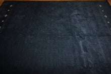 Load image into Gallery viewer, Deep Navy Blue Handmade Wool Gabbeh Oriental Area Rug 8x10
