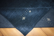 Load image into Gallery viewer, Deep Navy Blue Handmade Wool Gabbeh Oriental Area Rug 8x10
